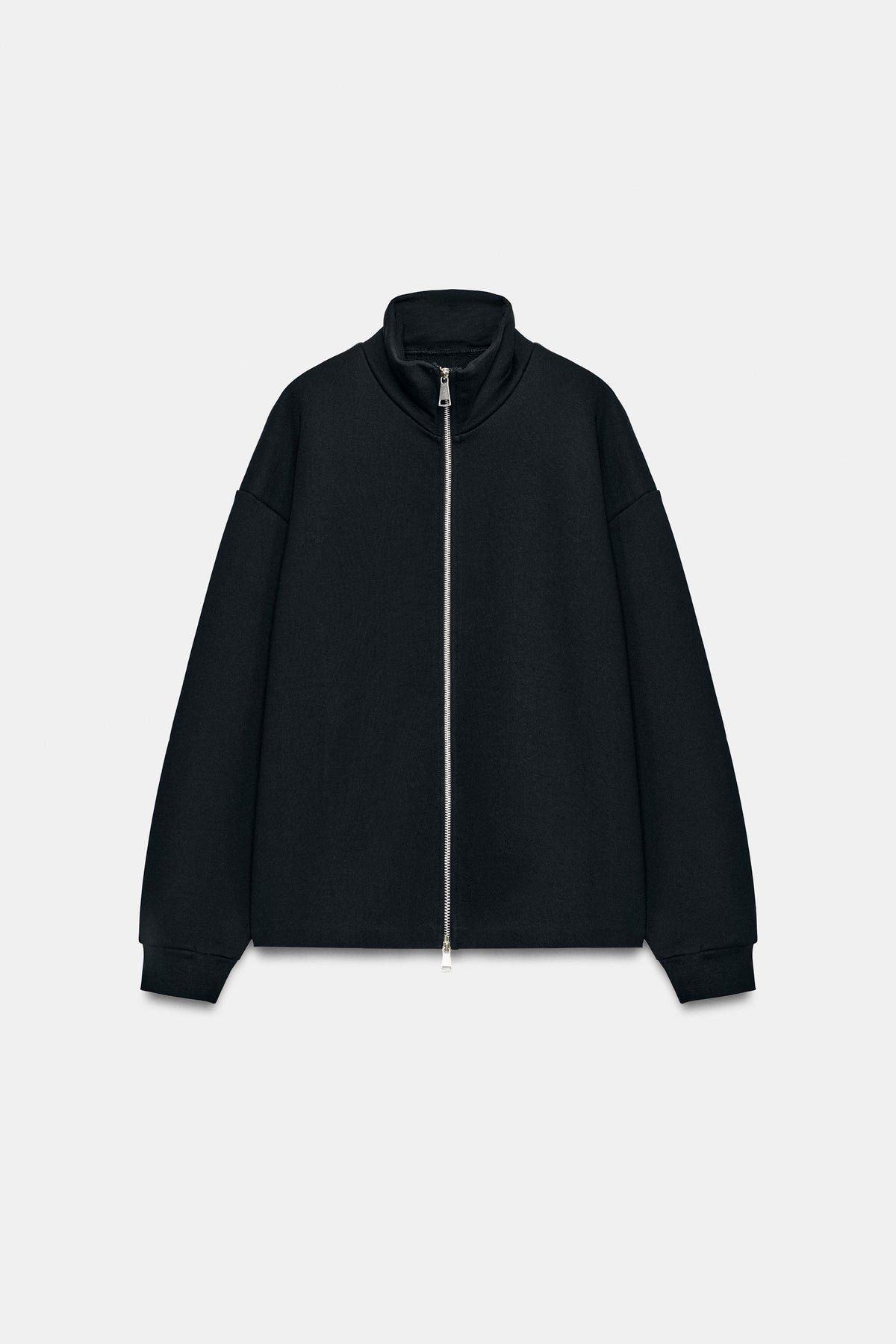 Blauer Zip-Sweatshirt