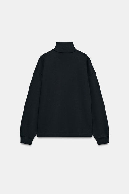 Blauer Zip-Sweatshirt