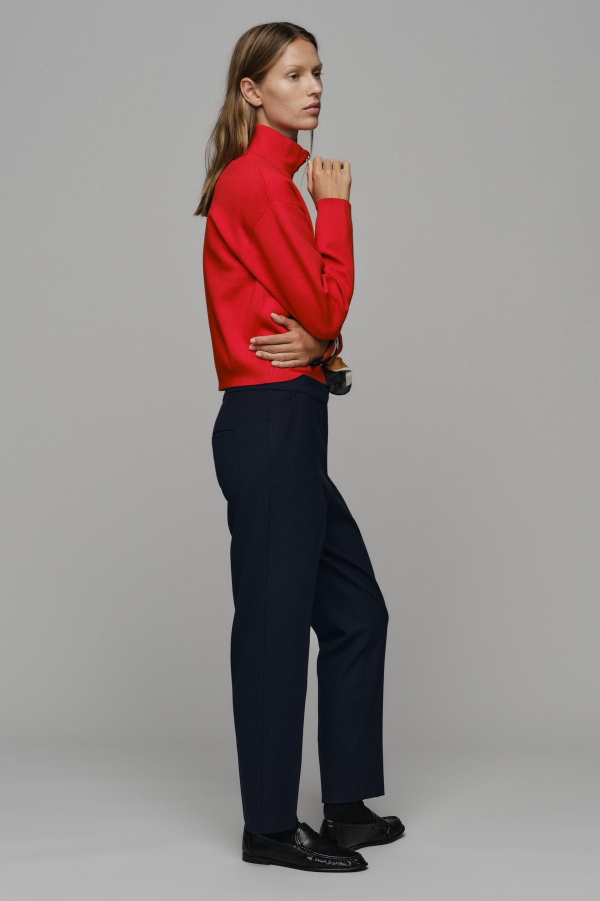 Lunessa - MAGLIONE IN MAGLIA CON ZIP